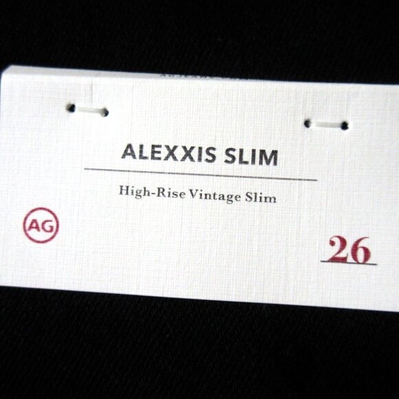 NWT Adriano Goldschmied AG Alexxis Slim in Blackboard Destroyed Jeans 26 - Picture 6 of 9